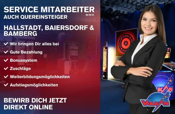 Wir suchen Mitarbeiter in Hallstadt, Baiersdorf & Bamberg